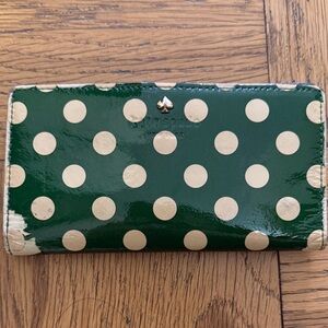 Kate Spade Patent Leather Polka Dot Wallet